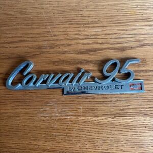 Chevrolet Corvair 95 Emblem Badge Script by Chevrolet‎ P 3819389 STUDS removed